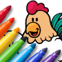 icon Paint animals(Libro da colorare di animali per bambini
)