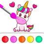 icon unicorn Coloring(Libro da colorare Unicorno Aggiornamento
)