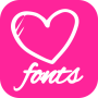 icon Love Fonts(Love Fonts per FlipFont con Ridimensionamento dei caratteri)
