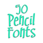 icon Pencil Fonts 50(Font a matita Message Maker)