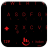 icon Theme x TouchPal Flat Black Red(Keyboard Theme Flat Black Red) 9.0