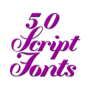 icon Script Fonts 50(Script Fonts Message Maker)