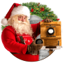 icon Santa In Photo – Christmas Sti ()
