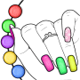 icon Glitter Nails Coloring Game(Gioco per colorare unghie glitter)