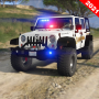 icon American Police Jeep Driving