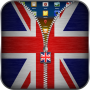 icon UK Flag Zipper Lock(Bandiera del Regno Unito Zipper Lock Screen)