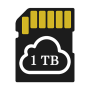 icon 1TB Storage(1 TB di spazio di archiviazione: Secure Cloud)
