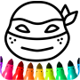 icon Ninja Coloring Game For Boys(Ragazzi Ninja Colorazione e memoria)