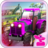 icon pink girl farm truck driver(Autista di camion di fattoria ragazza rosa) 1.1
