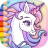 icon Rainbow Unicorns Coloring(Unicorni scintillanti Libro a colori) 1.1