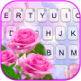 icon Glitter Pink Roses(Sfondo della tastiera con rose rosa glitterate
)