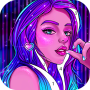 icon Neon Color(Neon Coloring Book Offline, Paint by Number Games
)