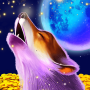 icon Moon Wolf(PinUP Lupo lunare
)