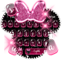icon Pink Diamond Mouse Glitter Bow Keyboard(Tema della tastiera con fiocco rosa con topo e glitter)