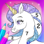 icon Rainbow Unicorns Coloring Book by Numbers(Rainbow Unicorn Color Numbers)