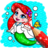 icon Glitter mermaid coloring(Colorazione sirena per bambini) 1.9