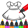 icon Coloring and Drawing For Girls(da colorare e disegnare per ragazze)