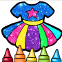 icon Glitter Dresses Coloring Book and Drawing pages (Glitter Abiti Coloring Book e le pagine di disegno
)