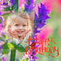 icon happy birthday flower frame(Buon compleanno fiore cornice)