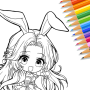icon Cute Drawing : Anime Color Fan (Disegno carino: anime Fan dei colori)