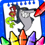 icon Zig and Sharko coloring game (Zig e Sharko gioco da colorare)