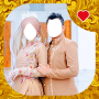 icon Modern Muslim Wedding Couple(Moderna coppia di sposi musulmani Photo Suit
)