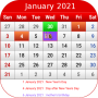 icon New Zealand Calendar(Nuova Zelanda Calendario 2021)