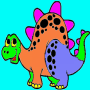icon Kleur bladsye vir kindersDinosaurs(Pagine da colorare di dinosauri)