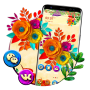 icon Digital Paper Flower Launcher Theme(Digital Paper Flower Theme
)