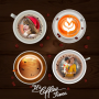 icon Coffee Cup Photo Frame(Tazza da caffè Doppia cornice per foto)