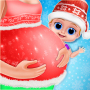 icon Pregnant Mom & Baby Christmas - Twins Newborn (incinta mamma e bambino - Gemelli)