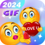 icon Love Emoji GIF Sticker 2024(Amore Emoji GIF Adesivo 2024)
