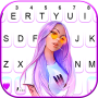 icon Cool Stylish Girl Keyboard Background (Sfondo per tastiera ragazza elegante e alla moda
)