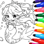 icon Mermaids Coloring(Colorazione sirena: Giochi sirena)