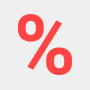 icon Discount and tax percentage ca (dispositivi mobili Sconto e percentuale fiscale ca)