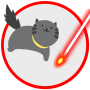 icon Laser for cats. Games for cats(Laser per cat. Simulatore di lazer)