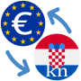 icon Euro to Croatian Kuna(da euro a kuna croata Converti)