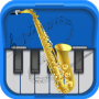 icon saxophone - (piano) (sassofono - (piano))