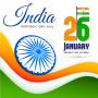 icon Indian Republic Day : 26 January 2021 (Festa della Repubblica indiana: 26 gennaio 2021
)