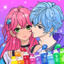 icon Romantic Anime(Romantico Anime Libro da colorare
)