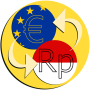 icon Indonesian rupiah Euro (Euro indonesiano della rupia)