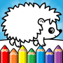 icon Easy coloring book for kids (Facile libro da colorare per bambini)