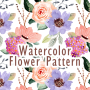 icon Watercolor Flower Pattern (Motivo floreale ad acquerello)