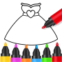 icon Coloring and Drawing For Girls(da colorare e disegnare per ragazze)