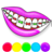 icon Lips Coloring Game Glitter(Labbra glitterate Gioco da colorare) 10