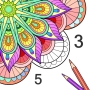 icon Mandala Color by Number Book (Mandala Colora per numero Libro)