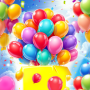 icon World Full Of Balloons (mondo del gatto nero pieno di palloncini)