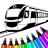 icon Trains coloring pages game(Gioco del treno: libro da colorare.) 18.4.0