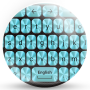 icon Keyboard Theme Metallic Blue(Tema della tastiera Aqua metallizzata)