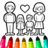 icon Family Love Coloring Book(Family Love Libro da colorare) 8